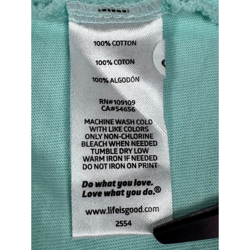 Life is Good Vintage T Shirt Womens‎ XXXL 3XL Aqua Blue Dancing Dogs Music Tee - Picture 10 of 12